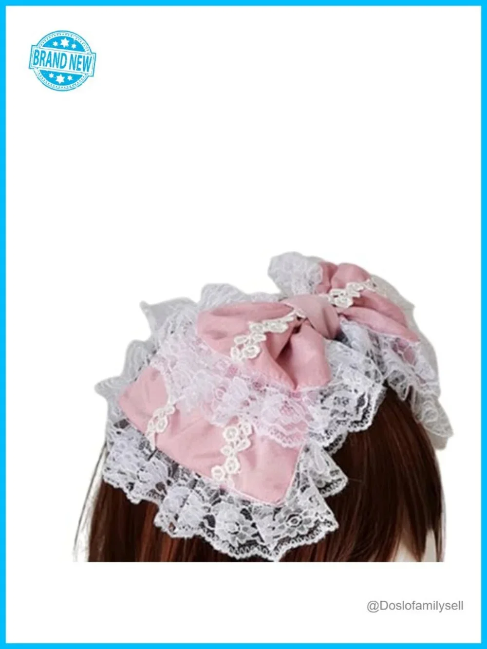 Lace Headband with Big Bow Gothic Hair Hoop for Women Cosplay